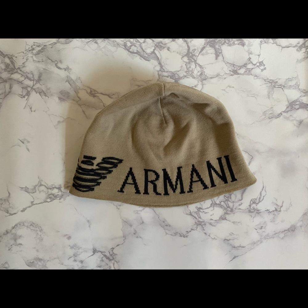 Emporio Armani cashmere skull cap beanie